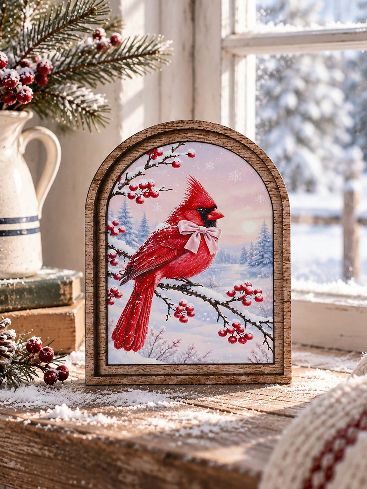 winter cardinal arch tabletop sign - photo 11