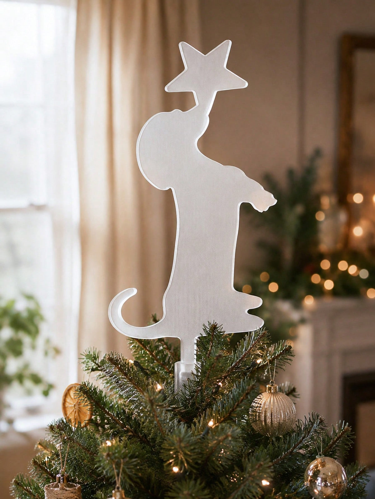 dog silhouette star tree topper - photo 9