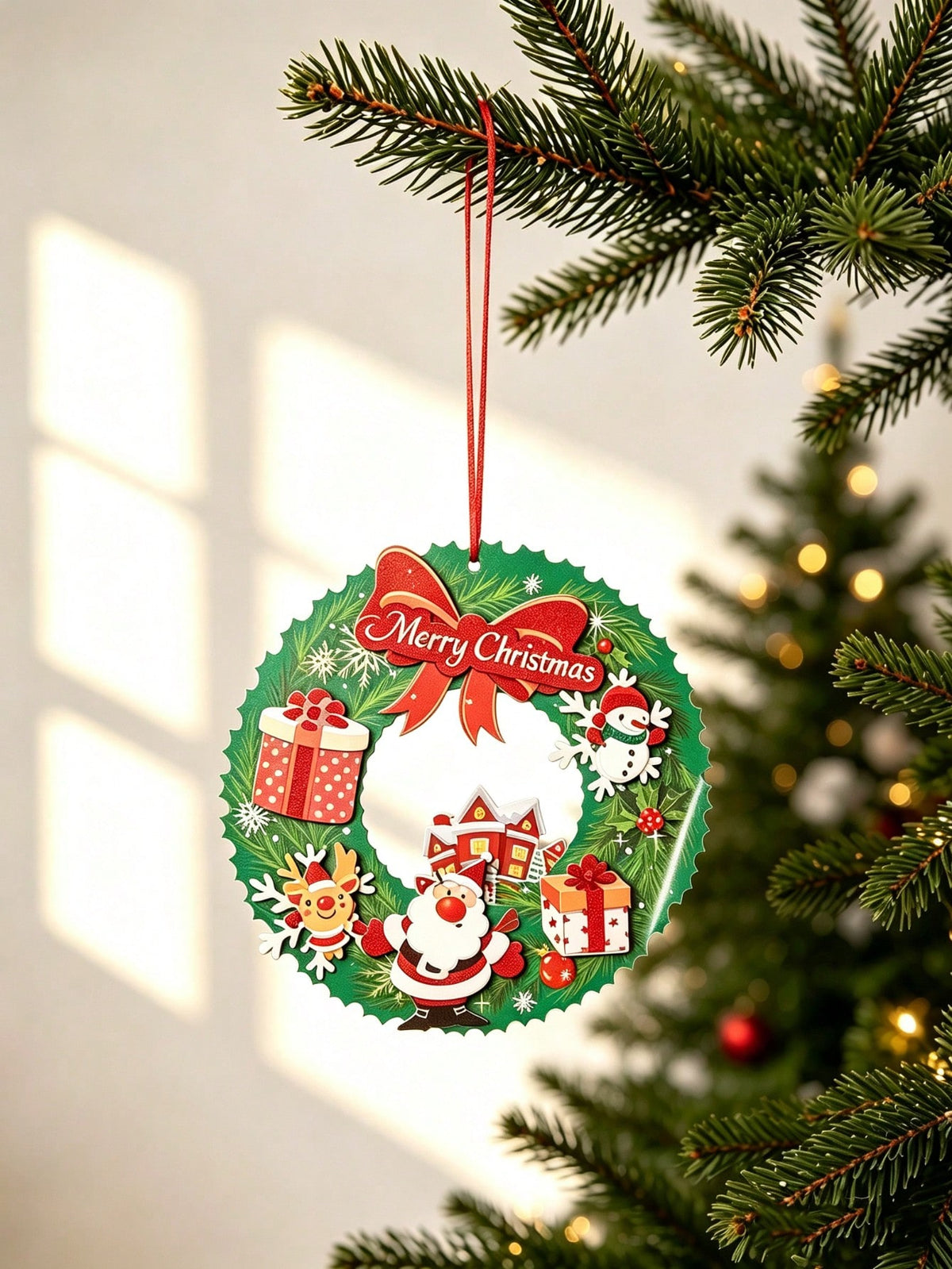 Merry Christmas wreath hanging sign - photo 10