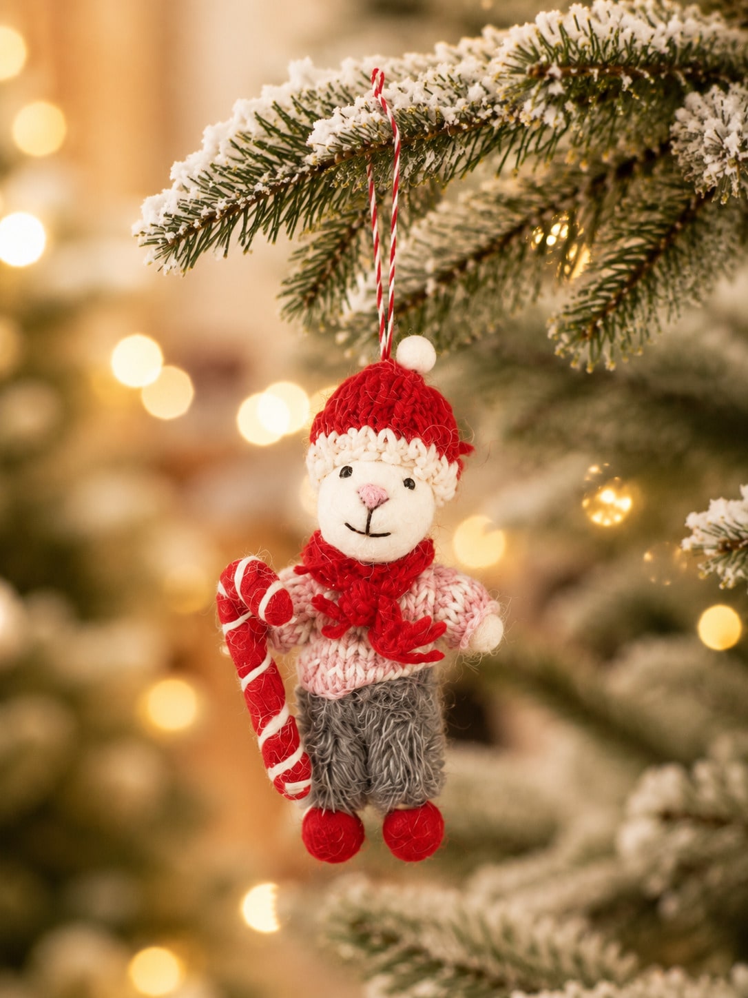 felted wool Christmas ornament - photo 10