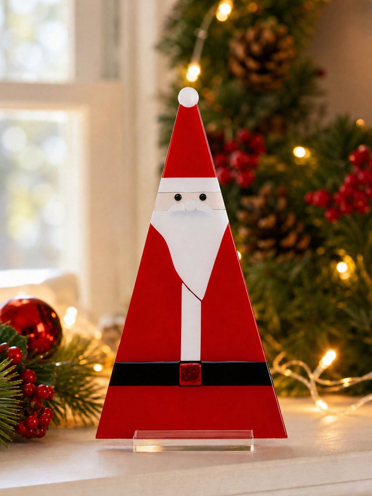 stained glass look Santa tabletop - photo 10