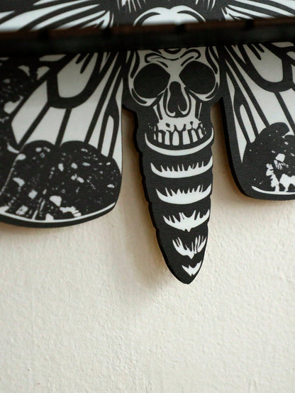 death's head moth wall shelf - Gray & White photo 9