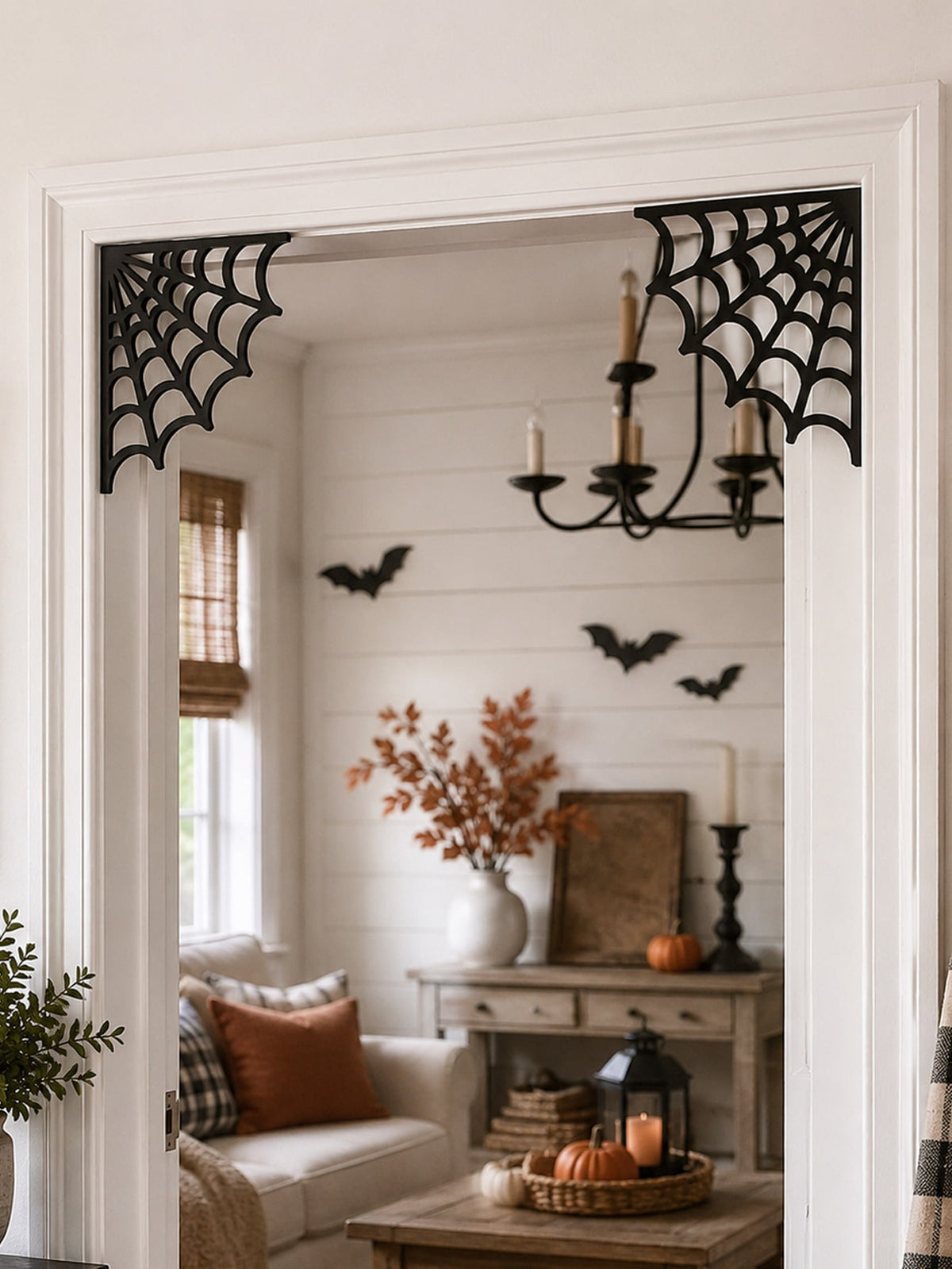 spider web door corner decor - photo 10