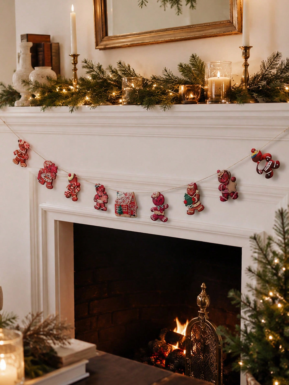 pink gingerbread house garland - photo 10