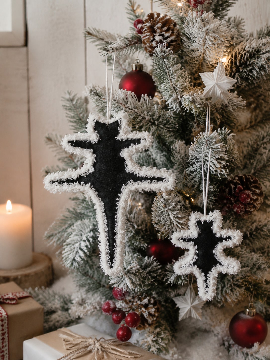 fluffy black cat ornament - photo 11