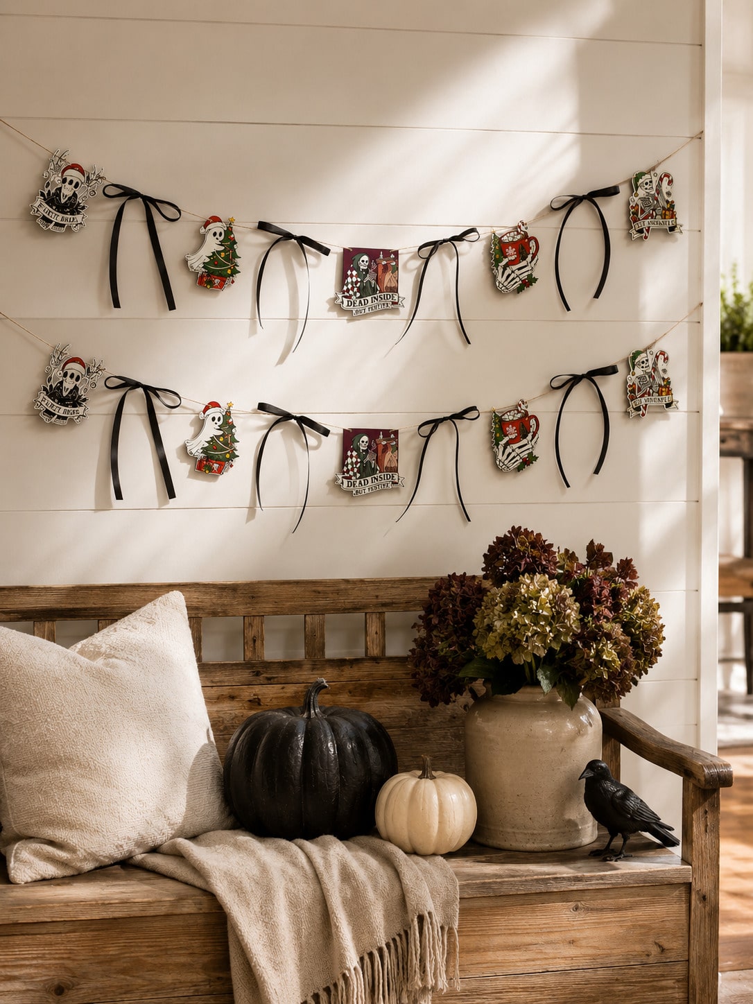 creepy Christmas skull ghost garland - photo 10