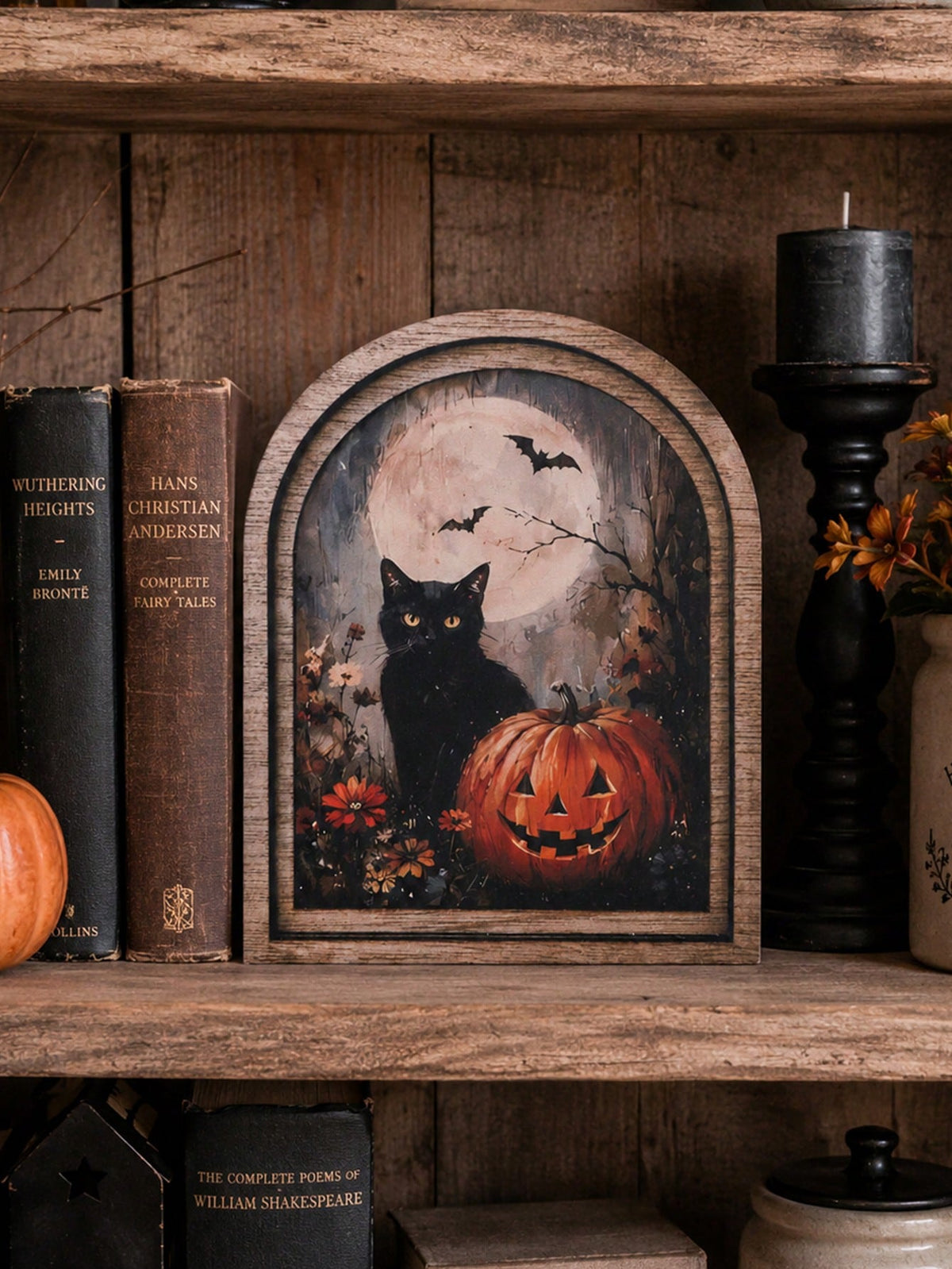 black cat jack-o-lantern arch sign - photo 10