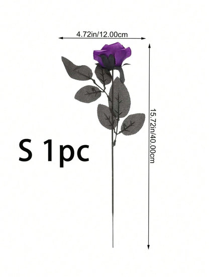 purple skull rose artificial flowers - photo 10