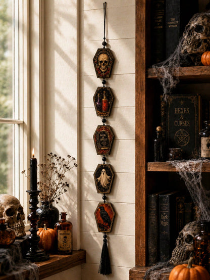 gothic skull coffin hanging decor - photo 9