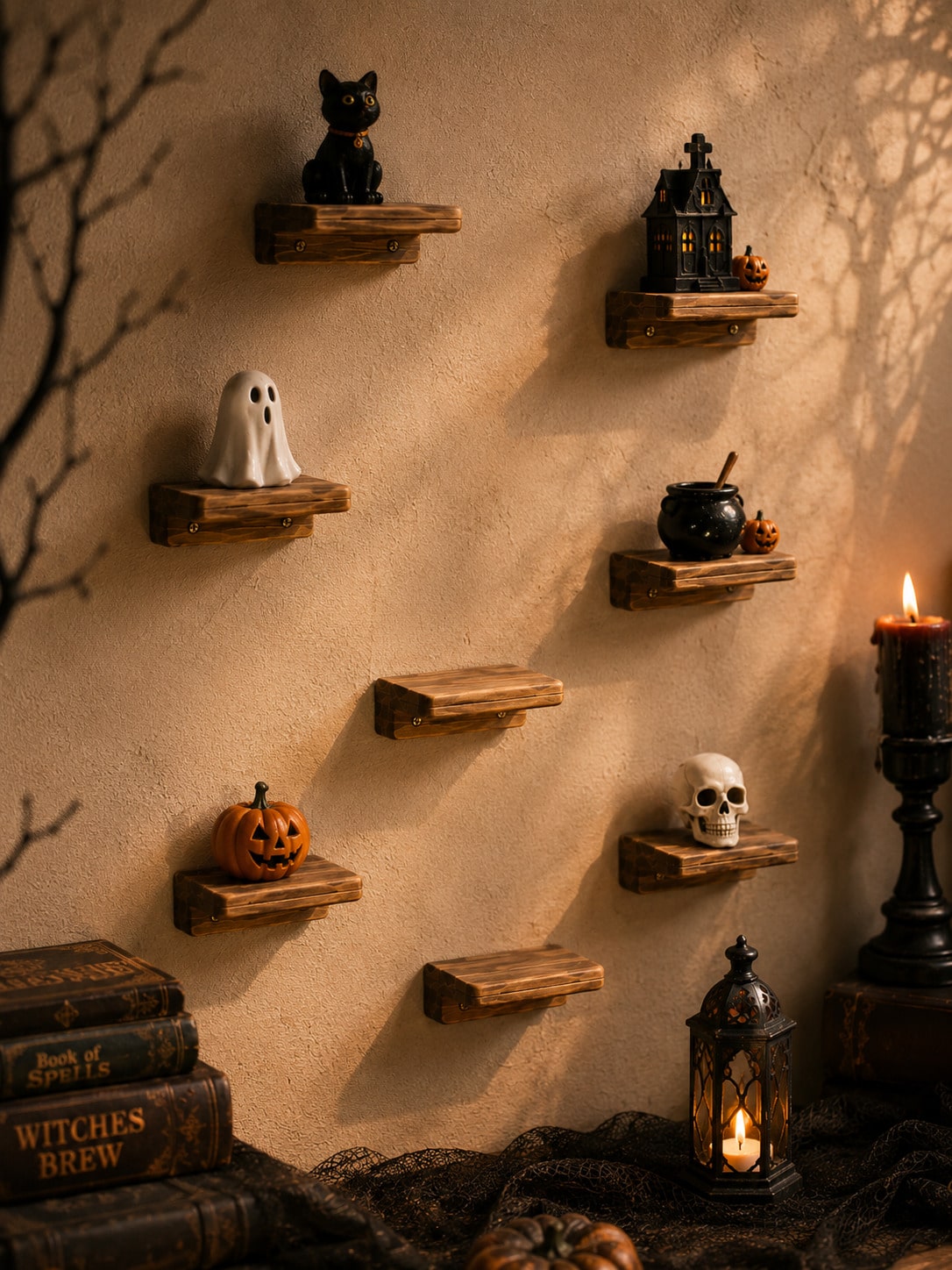 mini wood floating ledge shelf - photo 10