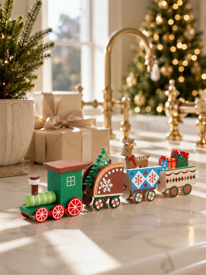 Christmas train reindeer tabletop decor - photo 9