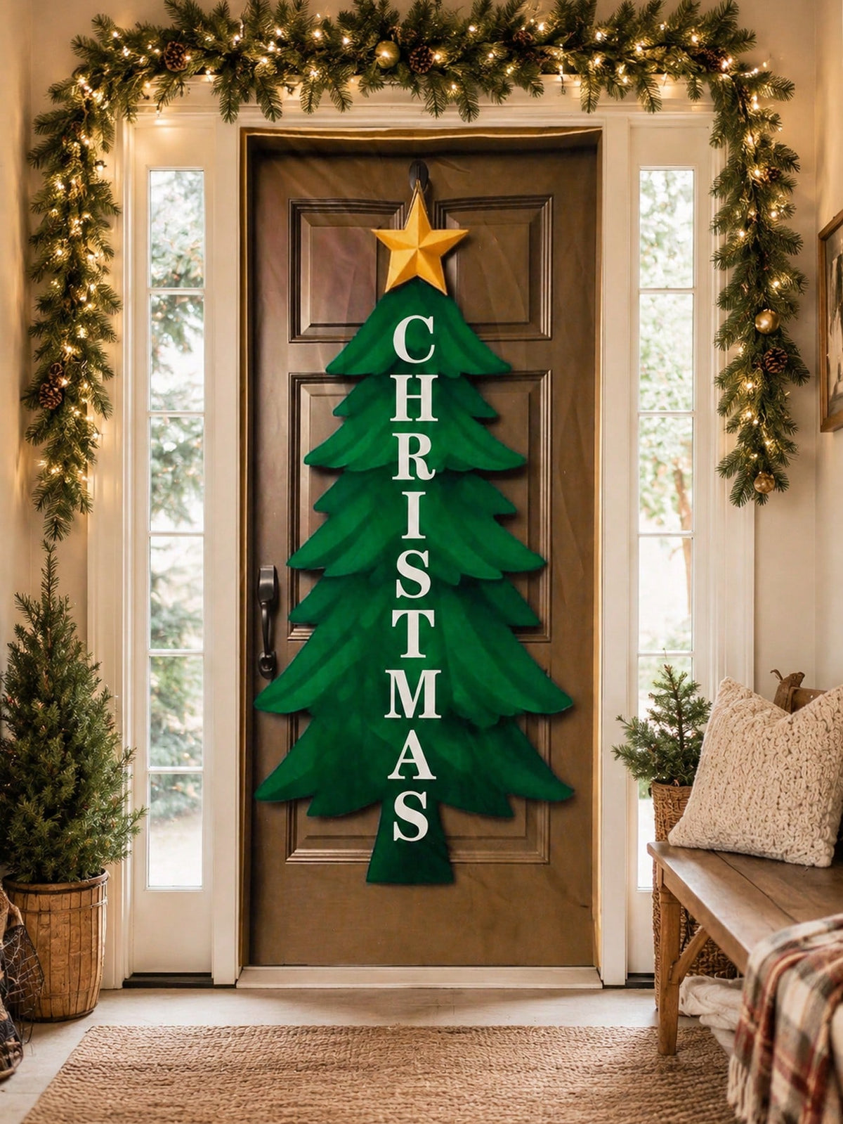 Christmas tree door banner - photo 9