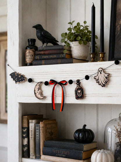 bat moon potion Halloween garland - photo 10