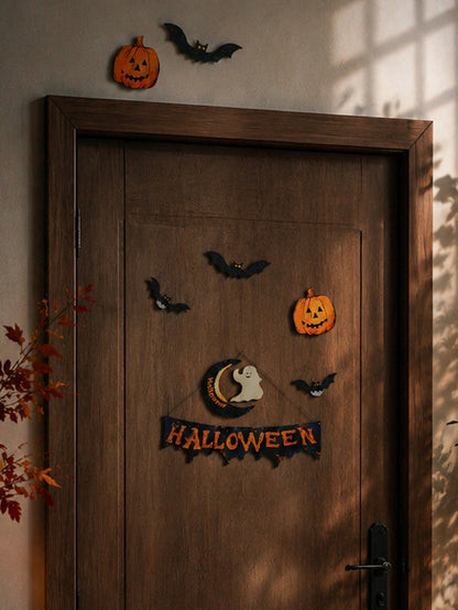Happy Halloween banner pumpkin bat set - photo 10