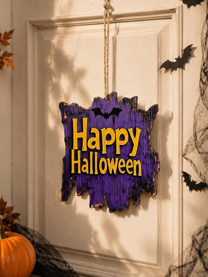 Happy Halloween bat hanging sign - photo 10