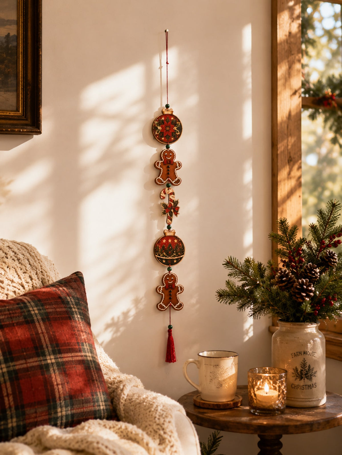 gingerbread candy cane hanging decor - photo 11