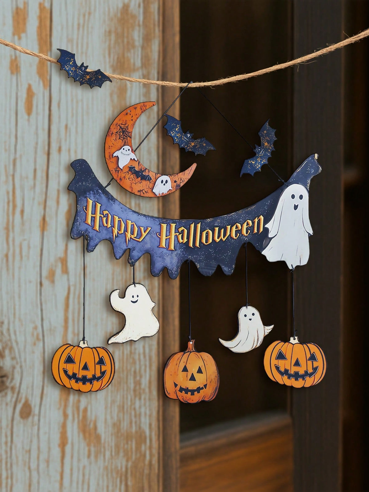 Halloween moon ghost door hanging set - photo 10
