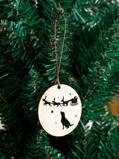 dog Santa sleigh ornament - photo 9