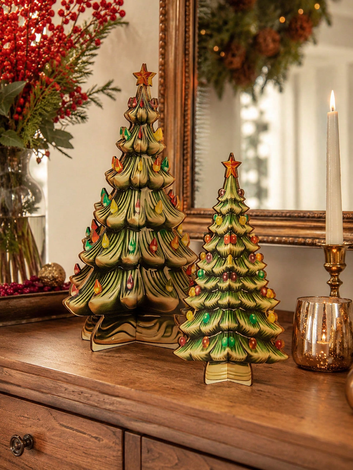 vintage ceramic look Christmas tree - photo 11