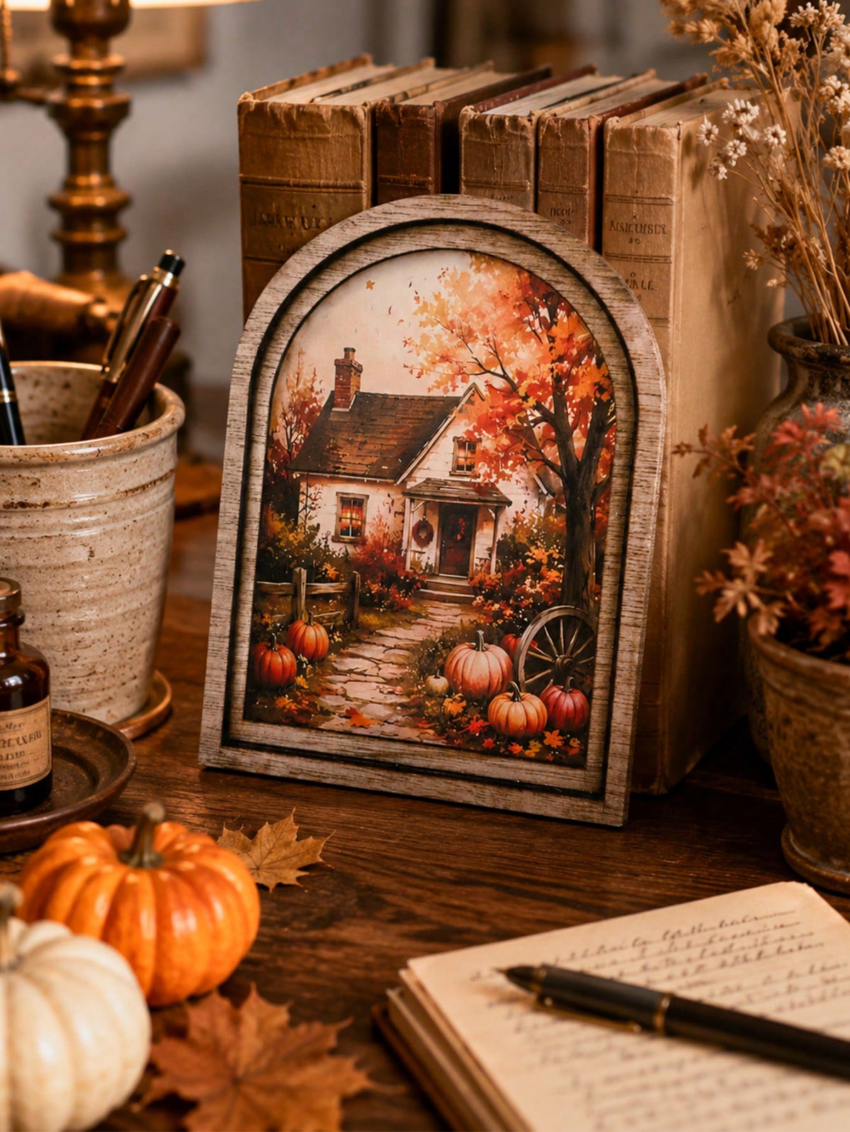 fall farmhouse arch tabletop sign - photo 11