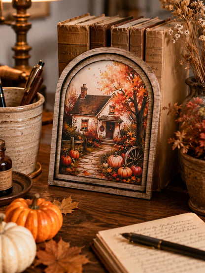 fall farmhouse arch tabletop sign - photo 11