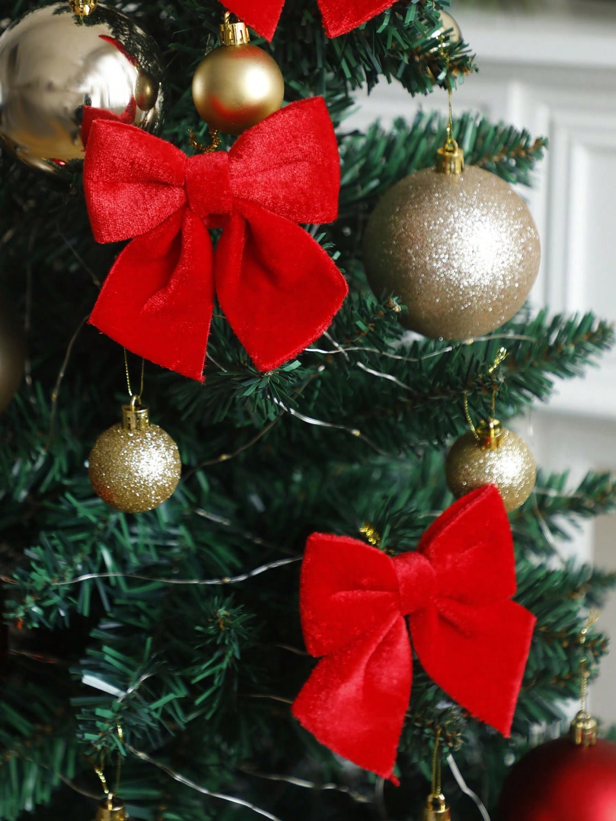 red velvet Christmas bow - photo 9
