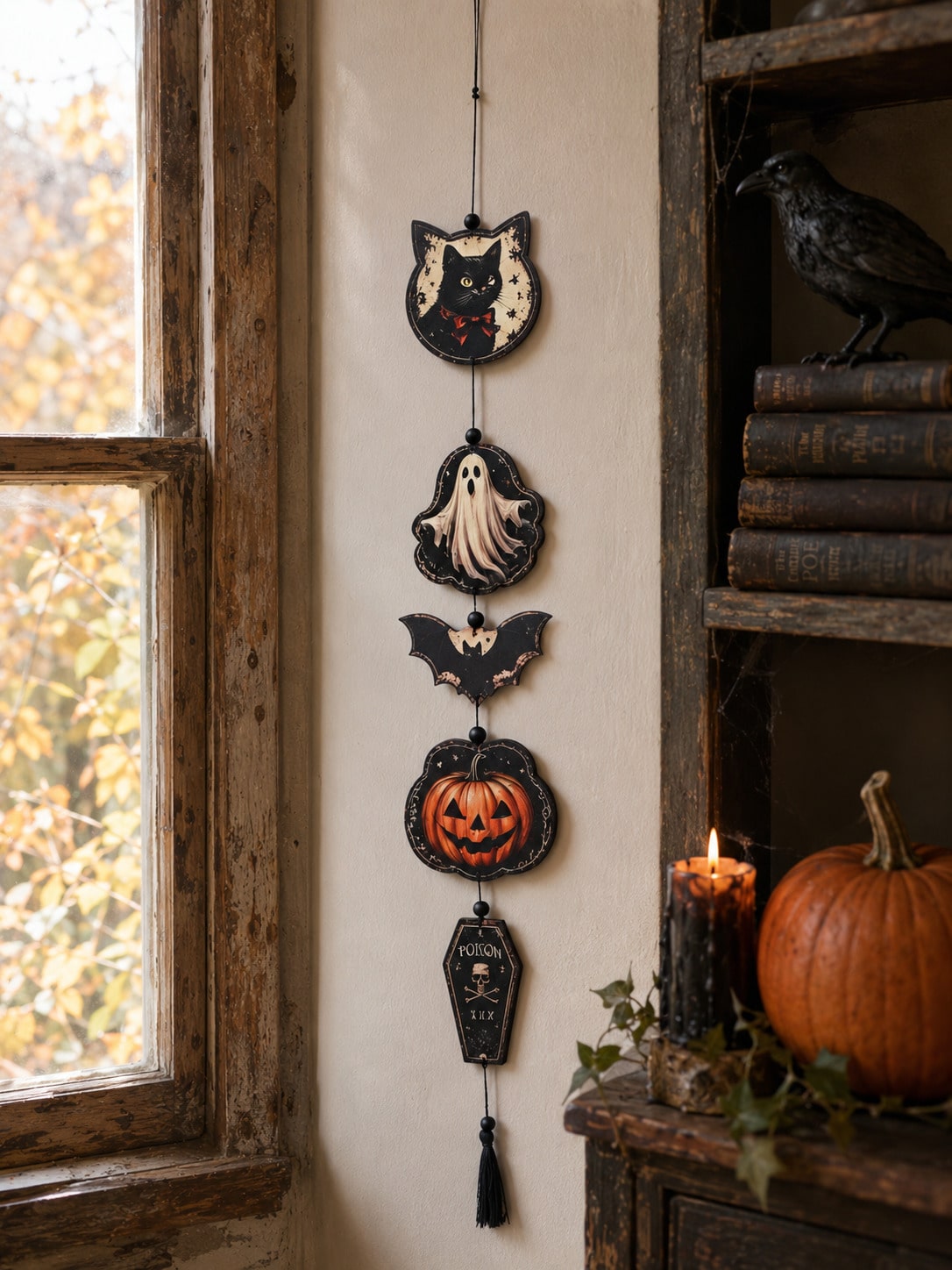 black cat ghost coffin hanging decor - photo 10