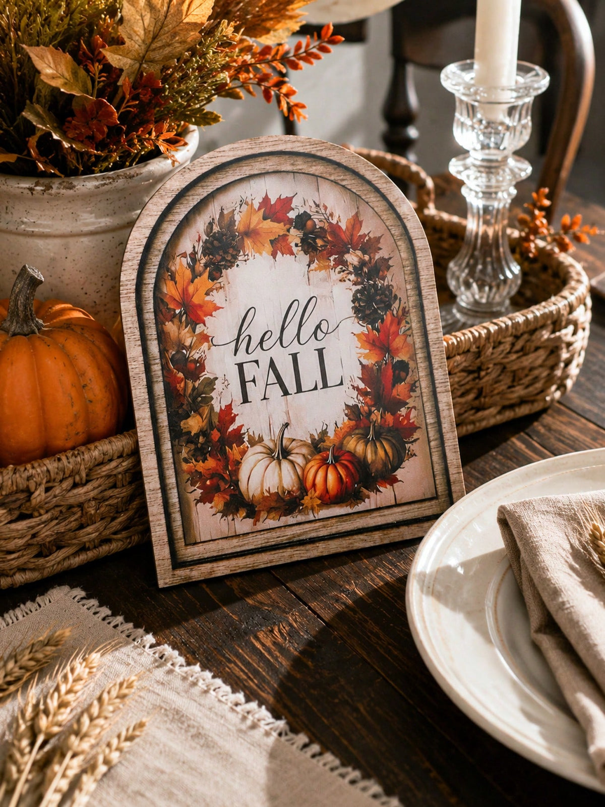 hello fall arch tabletop sign - photo 10