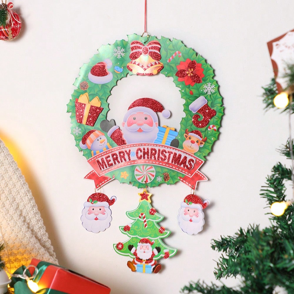 Santa wreath door hanger - photo 9