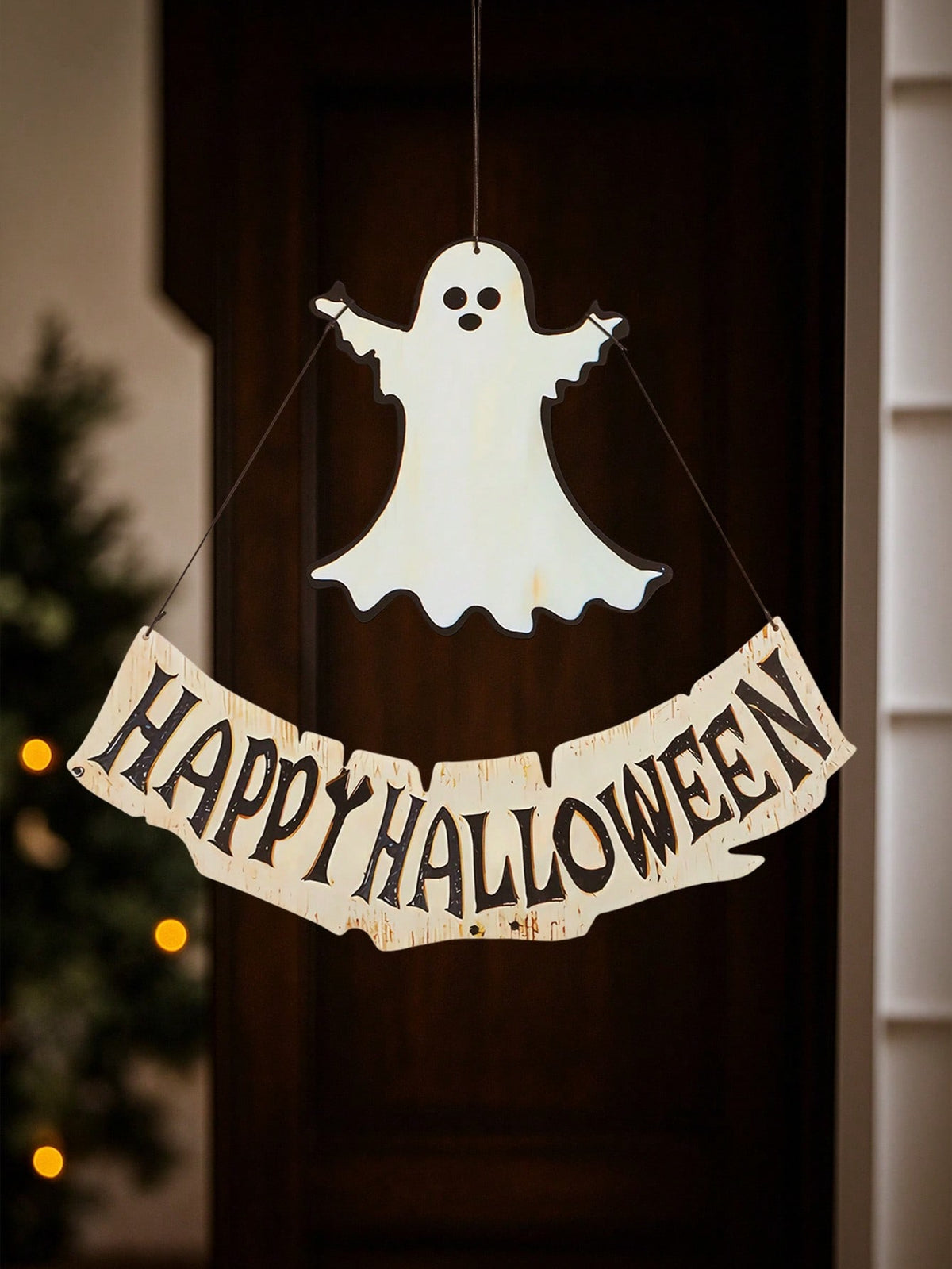 ghost Happy Halloween door sign - photo 9
