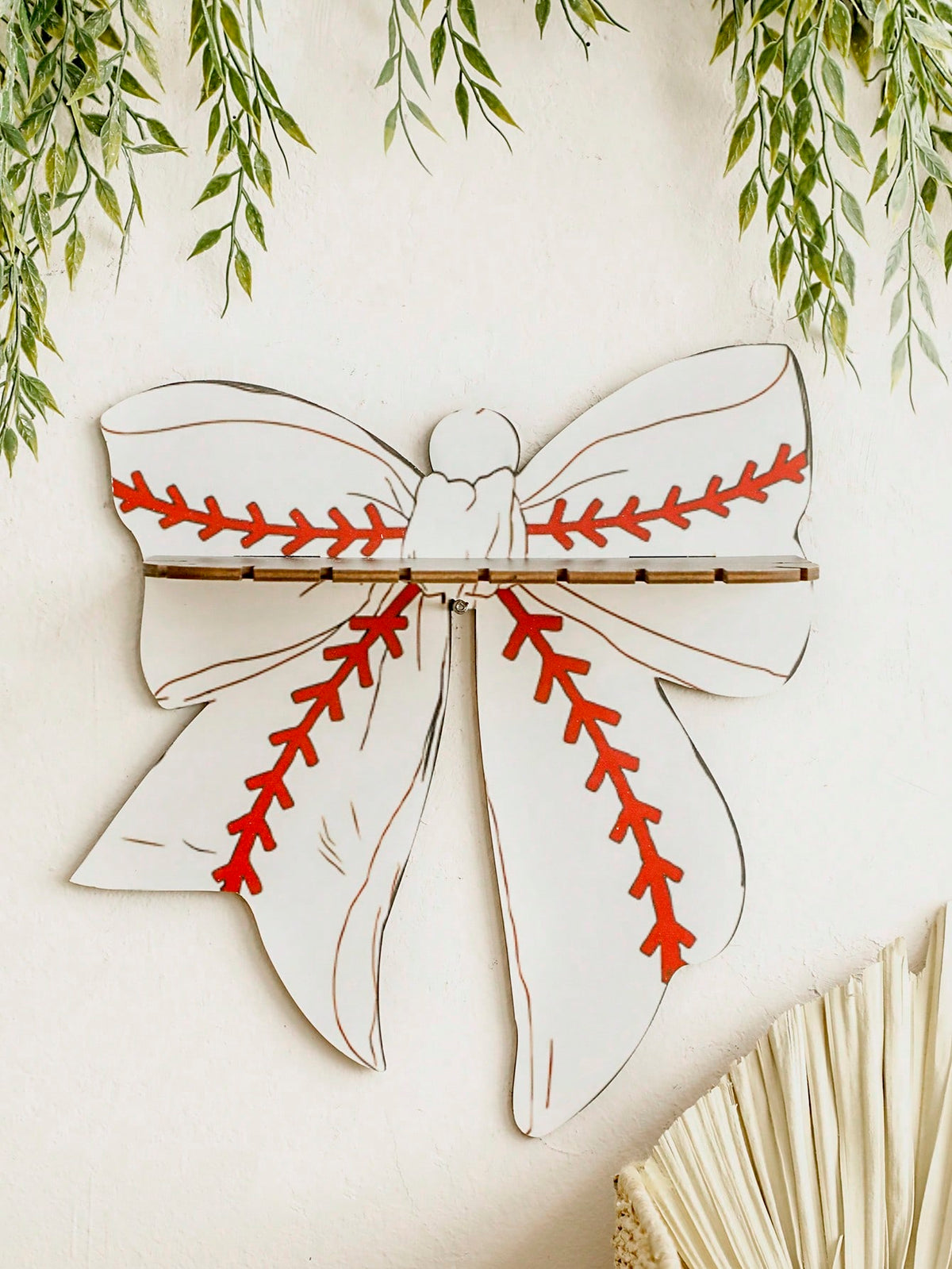 baseball bow wall shelf - photo 11
