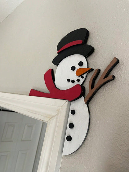 snowman door frame corner decor - photo 11