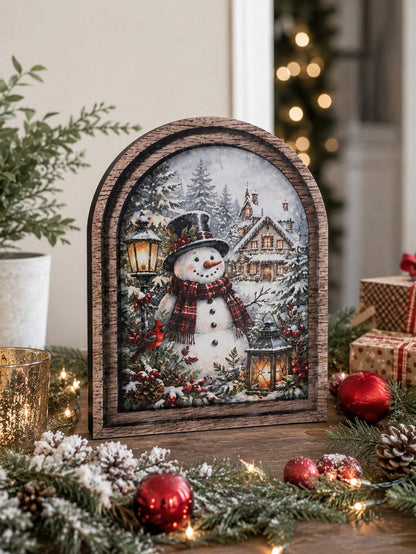 snowman winter arch tabletop sign - photo 11