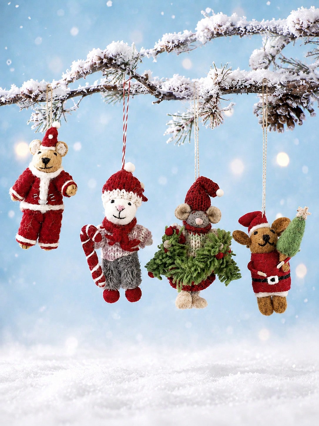 felted wool Christmas ornament - photo 11