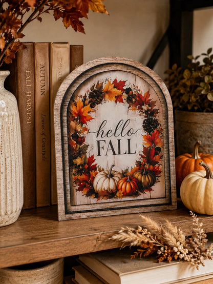 hello fall arch tabletop sign - photo 11