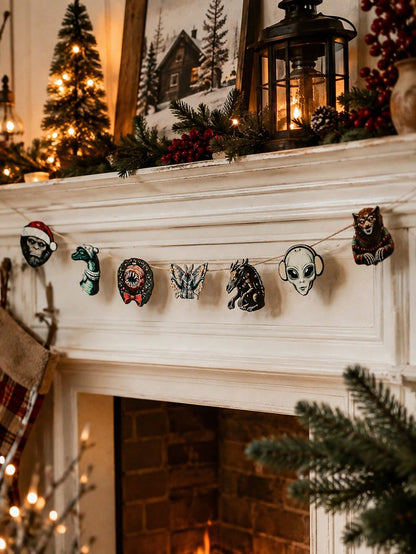 creepy monster Christmas garland - photo 11
