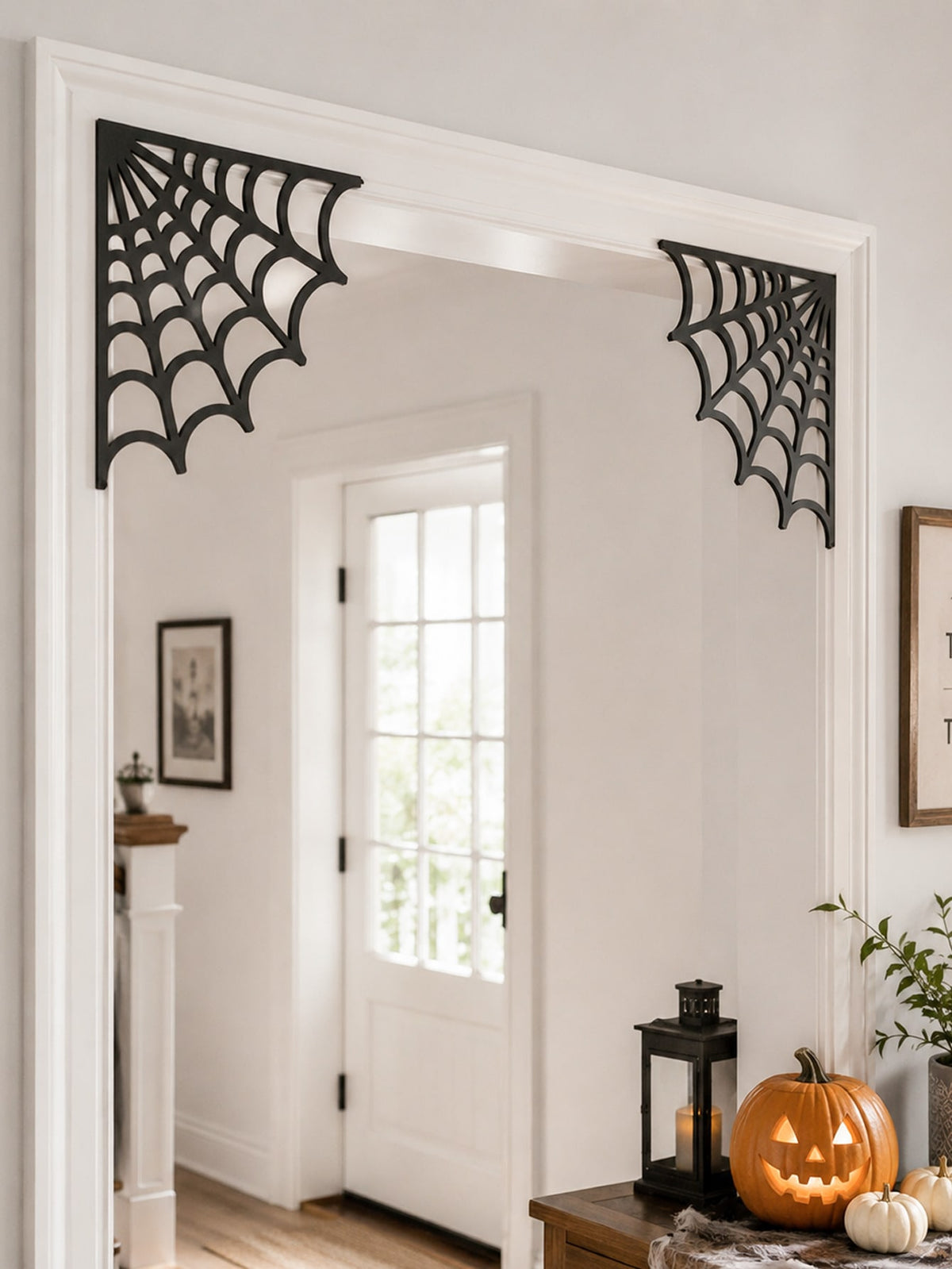 spider web door corner decor - photo 11