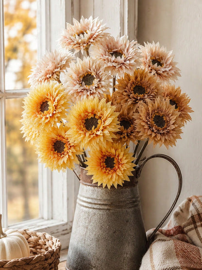 rustic artificial sunflower bunch - photo 11