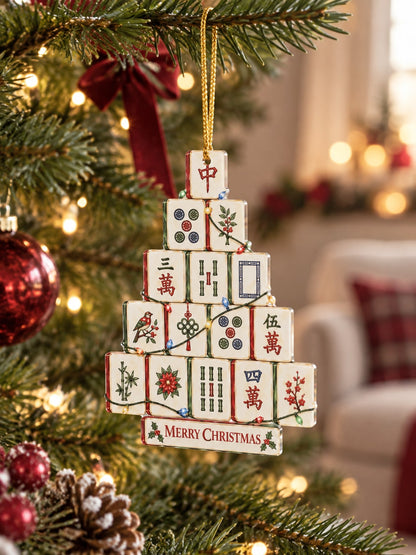mahjong Christmas tree ornament - photo 11