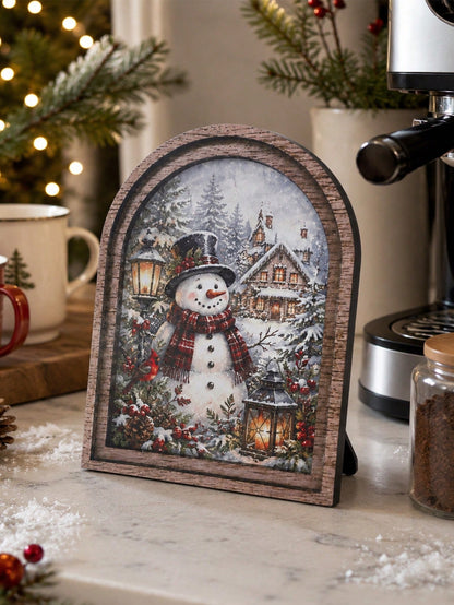 snowman winter arch tabletop sign - photo 12