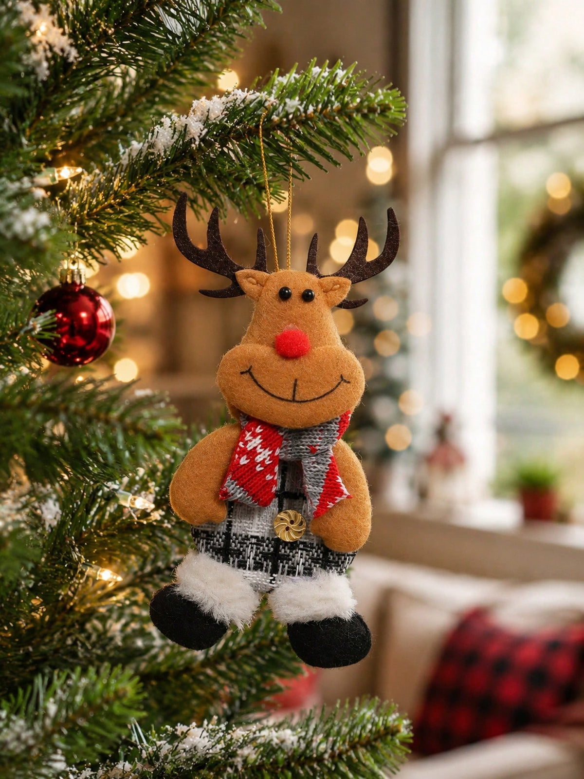 plush reindeer Christmas ornament - photo 10