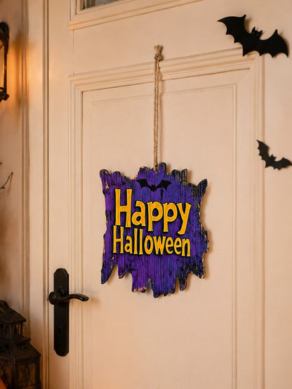 Happy Halloween bat hanging sign - photo 11