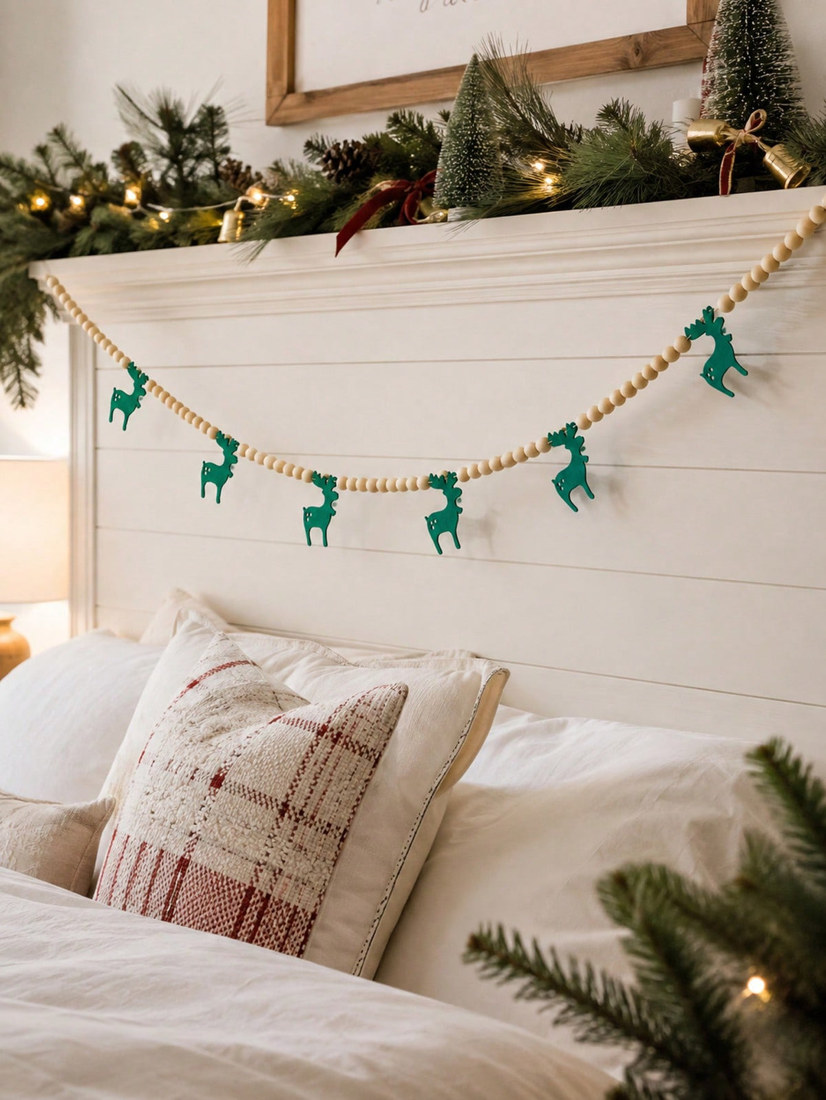 felt reindeer bead garland - photo 11