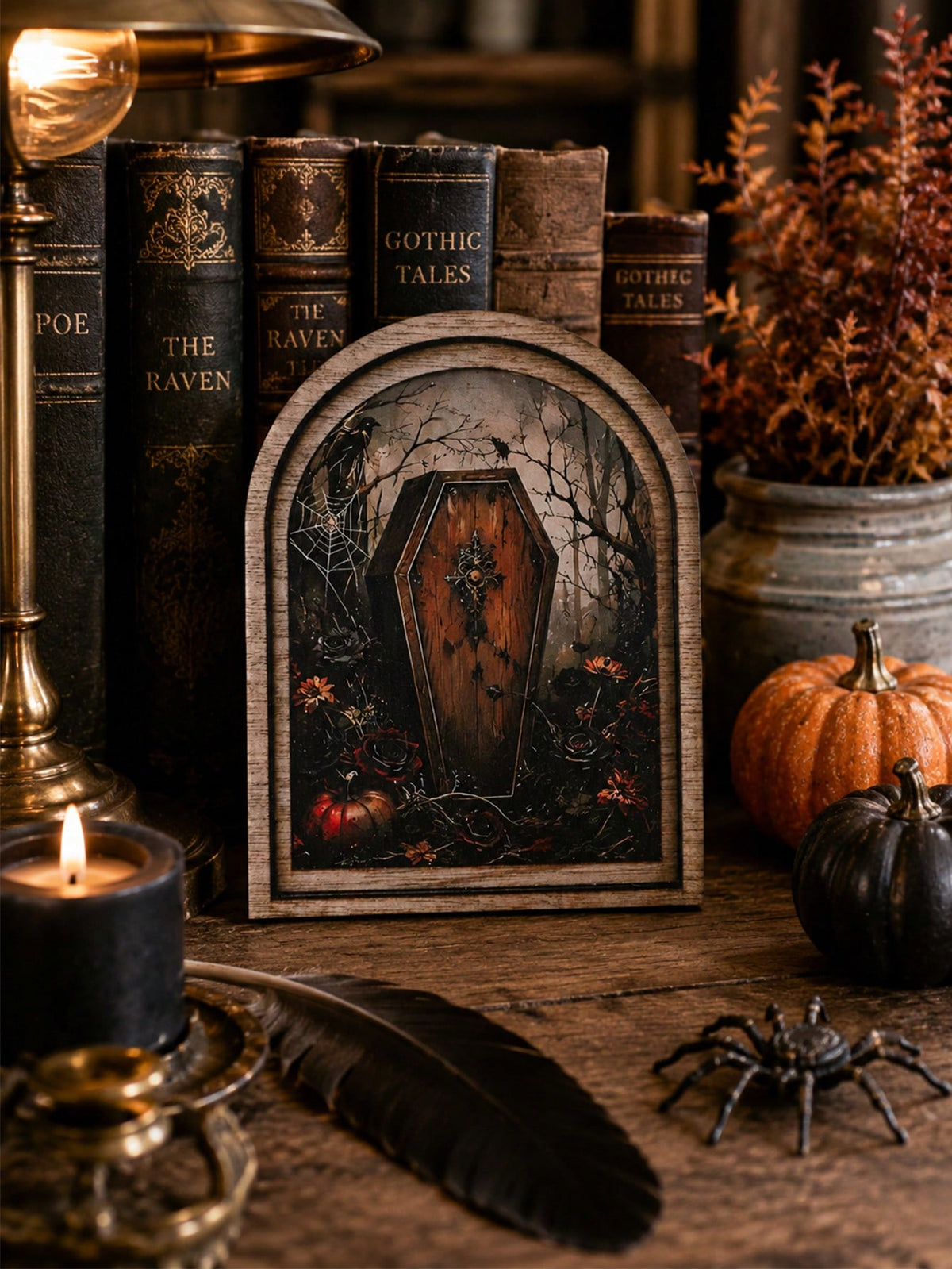 gothic coffin raven arch sign - photo 12