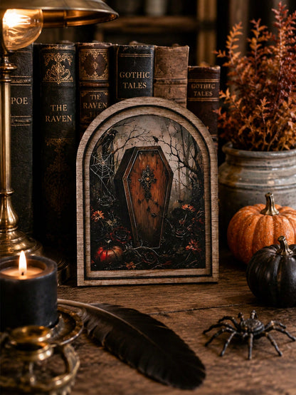gothic coffin raven arch sign - photo 12
