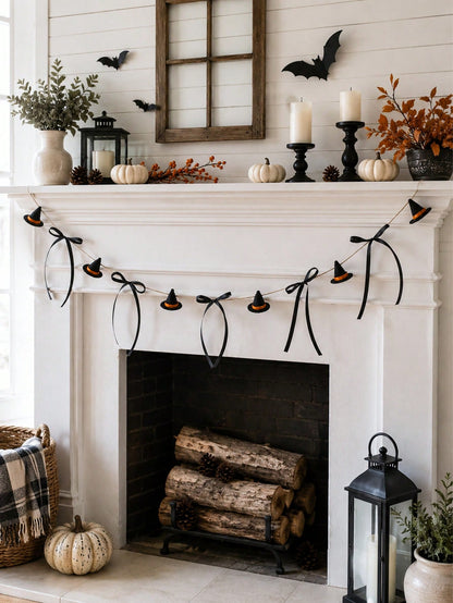 witch hat garland black bows - photo 11