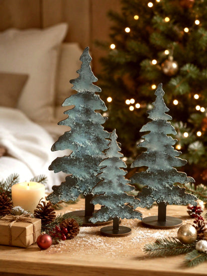frosted blue pine tree tabletop - photo 11