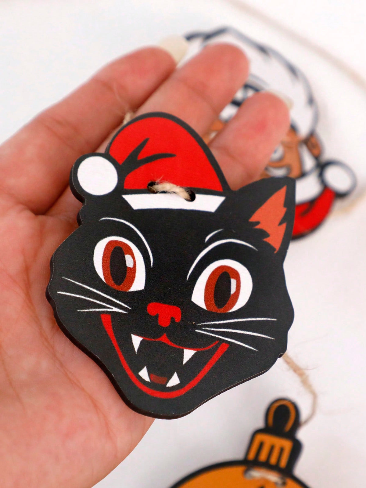black cat Christmas garland - photo 11