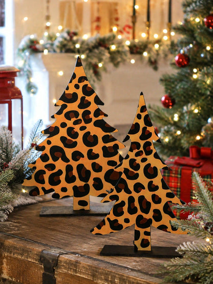 leopard print Christmas tree decor - photo 10