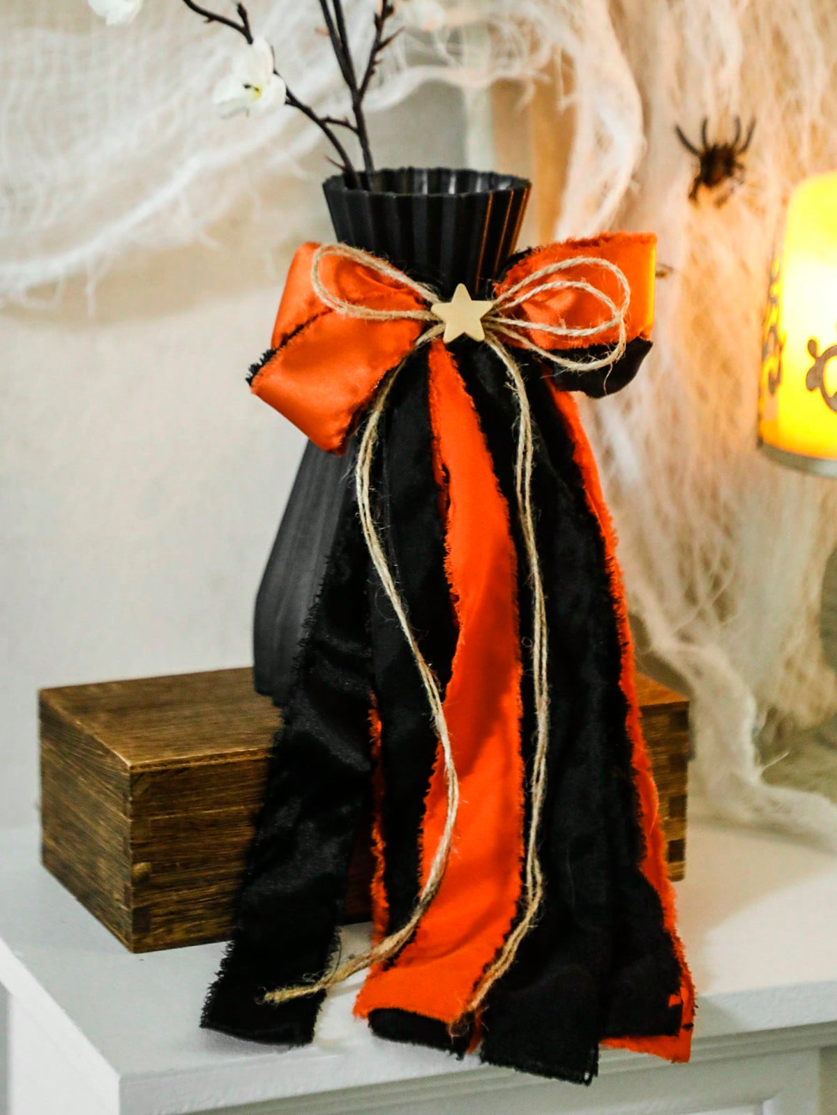 Halloween vase bow ribbon - photo 11